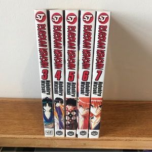 Rurouni Kenshin manga lot volumes 3-7
